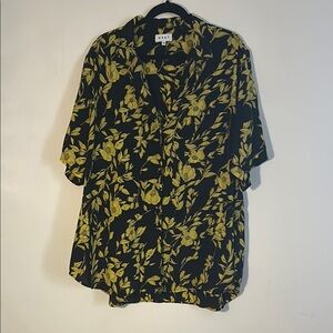 Black and Yellow Floral Shirt